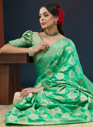 Viscose Designer Saree with Weaving Work