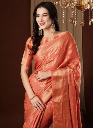 Viscose Designer Sari In Pink