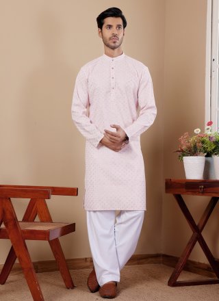 Viscose Kurta Pyjama In Pink