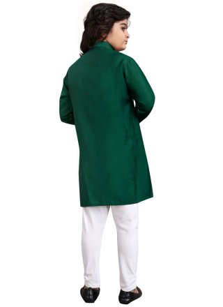 Viscose Kurta Pyjama with Embroidered and Mirror Work