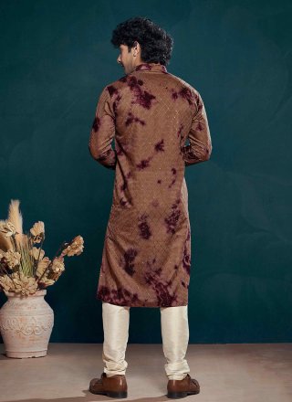 Viscose Kurta Pyjama with Embroidered and Sequins Work
