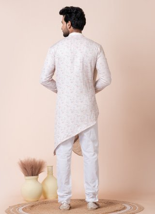 Viscose Kurta Pyjama with Print Work