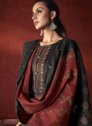 Viscose Salwar Suit with Embroidered Work