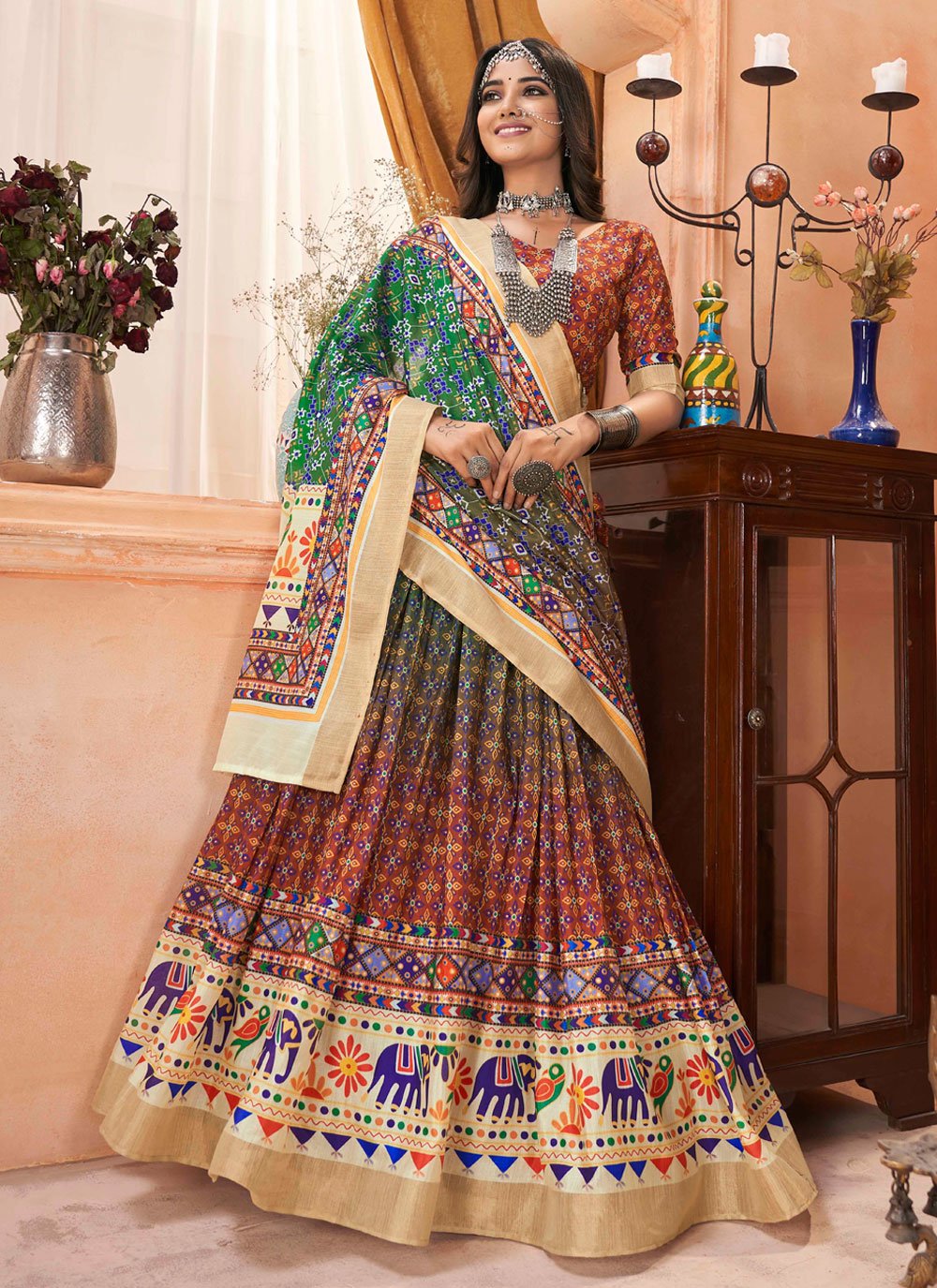 Cotton silk lehenga choli best sale