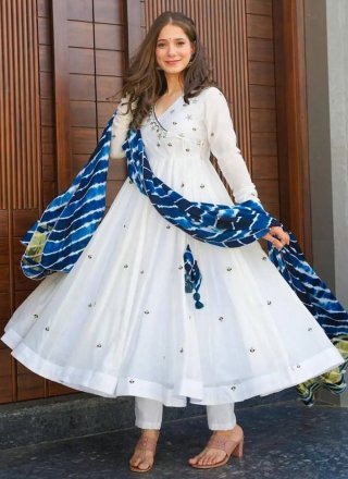 Blue kameez white salwar for ladies hotsell