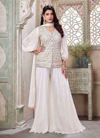 White colour clearance salwar suit design