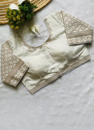 White Silk Designer Blouse