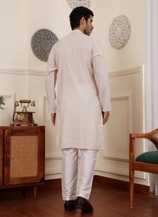 White Silk Kurta Pyjama