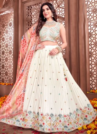 White Net Lehenga Choli and White Net Chaniya Choli Online Shopping