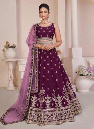 Our London Client Simran In A Wine Color Bridal Lehenga – Lady Selection Inc