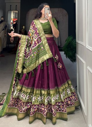 Buy Wine Silk Hand Embroidered Sequin All Over Bridal Lehenga Set For Women  by Miku Kumar Online at Aza Fashions.