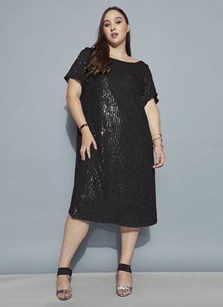 Winsome Black Lycra Designer Kurti with Sequins Work