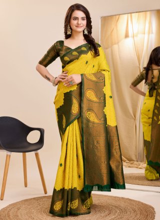 Yellow Saree - Buy Trendy Yellow Saree Online in India