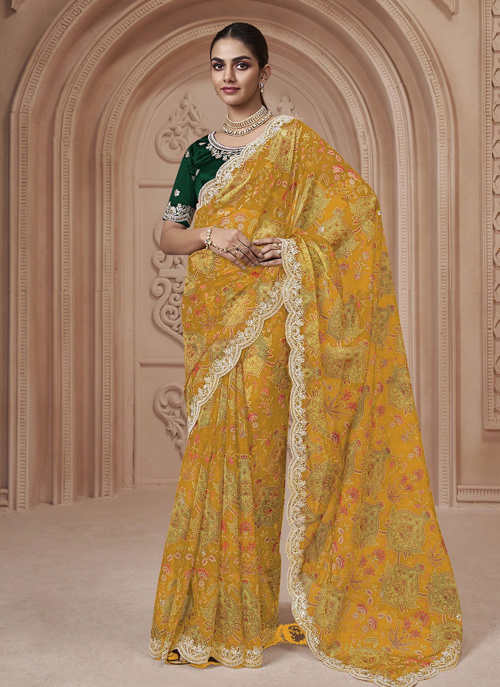 WINE KANJIVARAM LEHRIYA BEAUTIFUL SAREE - Mr & Mrs Creation - 4235790