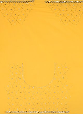 Yellow Georgette Traditional Saree