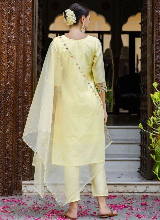 Yellow Viscose Salwar Suit