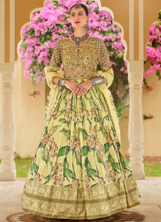 Affectionate Yellow Silk Gown