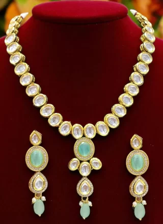 Appealing Multi Colour Beads and Stone Work Necklace Set