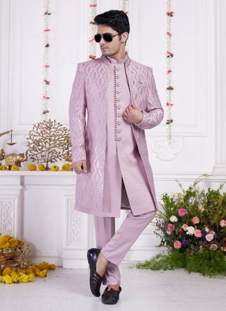 Art Silk Indo Western with Thread Work