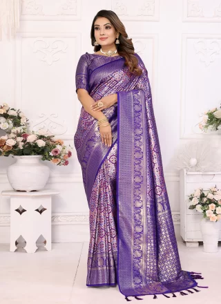 Banarasi Silk Classic Sari with Woven Work