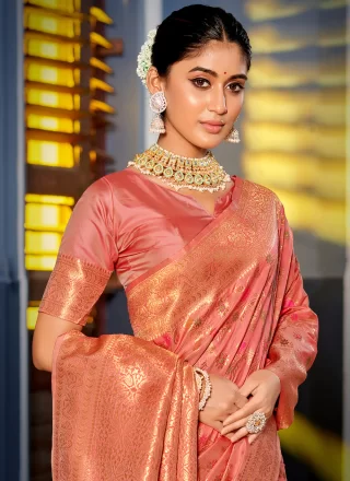 Banarasi Silk Contemporary Saree with Print Work