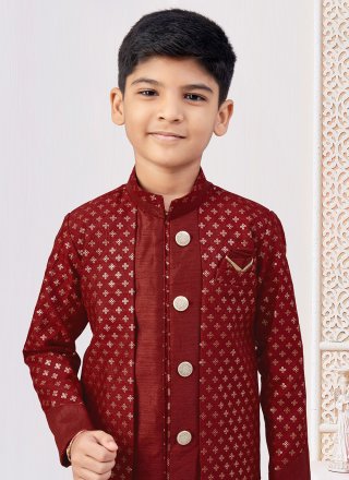 Banarasi Silk Indo Western with Machine Embroidery Work