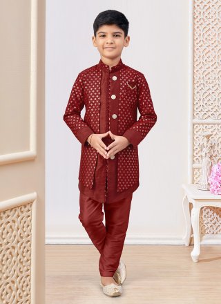 Banarasi Silk Indo Western with Machine Embroidery Work