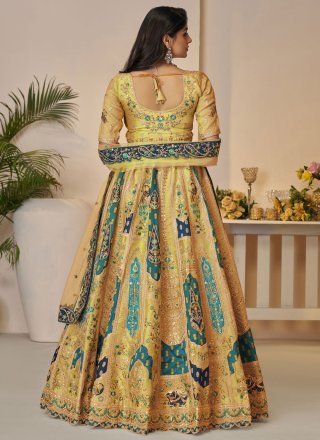 Banarasi Silk Lehenga Choli with Embroidered, Sequins, Stone, Thread and Zari Work
