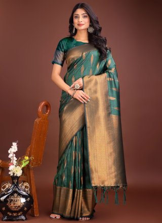 Banarasi Silk Traditional Saree with Weaving Work