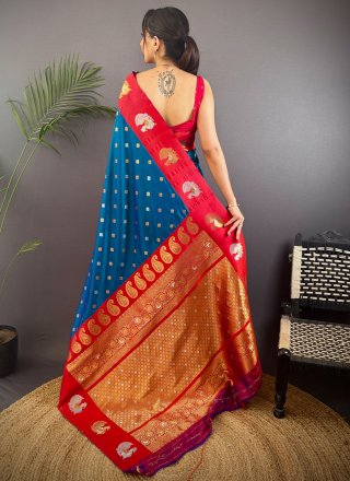Banarasi Silk Trendy Saree with Weaving Work