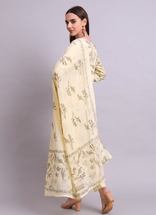 Beige Cotton Salwar Suit