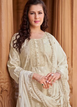 Beige Shimmer Salwar Suit
