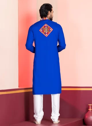Black Embroidered and Lace Work Rayon Kurta Pyjama