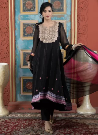 Black Georgette Salwar Suit