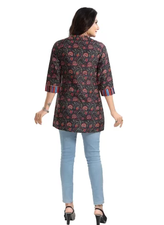 Black Rayon Designer Kurti