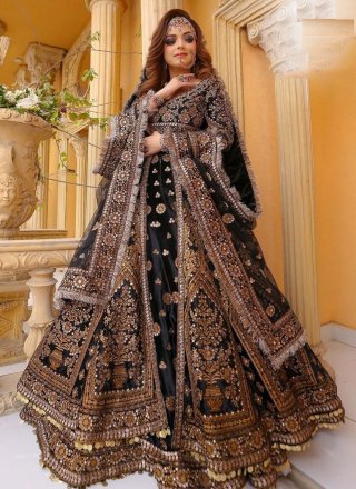 Black Velvet Lehenga Choli
