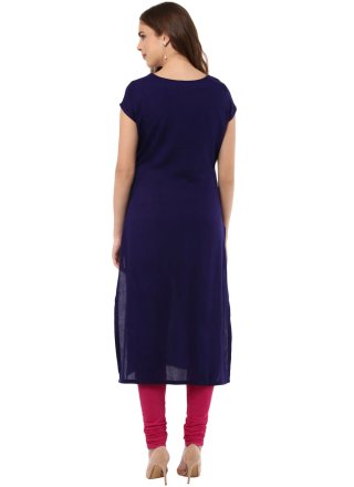 Blue Rayon Readymade Salwar Suit