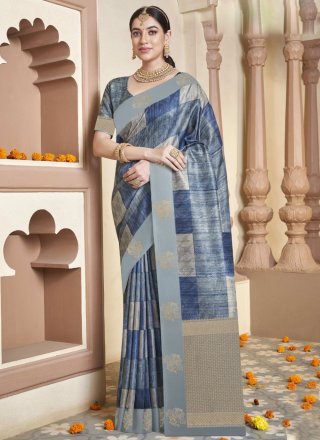 Buy Faux Georgette Multi Colour Printed Saree : 89125 -
