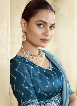 Blue Silk Designer Saree