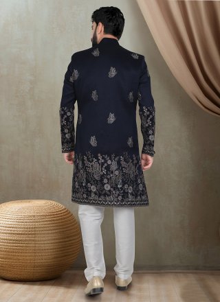 Blue Silk Indo Western