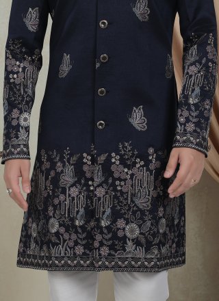 Blue Silk Indo Western