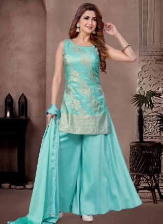 Blue Silk Salwar Suit