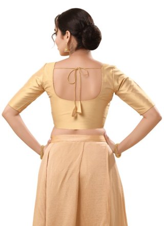 Brocade Blouse In Gold Color