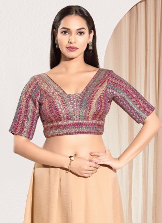 Brocade Blouse In Multi Colour