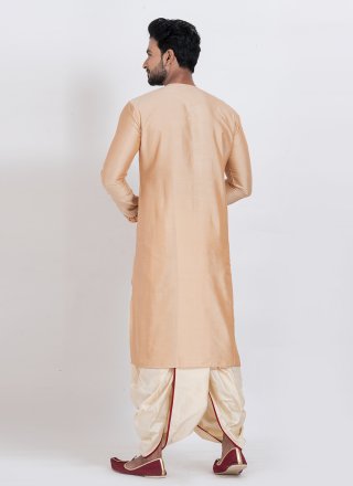Brown Viscose Plain Work Dhoti Kurta for Festival