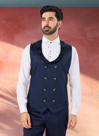 Captivating Blue Velvet Tuxedo Suit