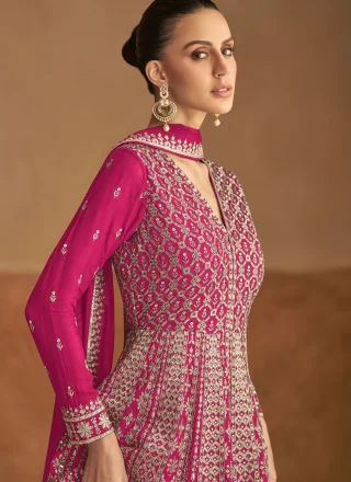 Chinon  Designer Gown with Embroidered, Sequins and Zari Work