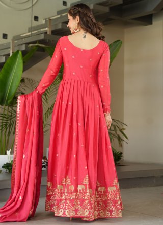 Chinon Gown In Peach Color