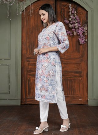 Cotton Casual Kurti In Orange