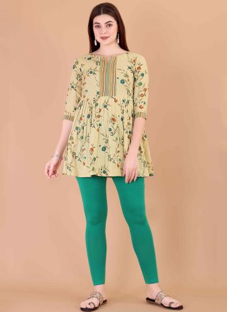 Cotton Casual Kurti with Print Work